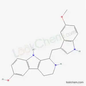 Molecular Structure of 61326-48-5 (1-[(5-methoxy-1H-indol-3-yl)methyl]-2,3,4,9-tetrahydro-1H-beta-carbolin-6-ol)