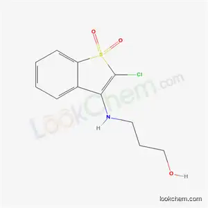 Molecular Structure of 62268-30-8 (3-[(2-chloro-1,1-dioxido-1-benzothiophen-3-yl)amino]propan-1-ol)