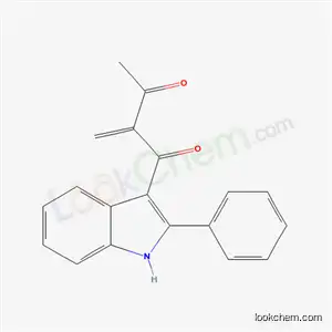 Molecular Structure of 62367-92-4 (2-methylidene-1-(2-phenyl-1H-indol-3-yl)butane-1,3-dione)