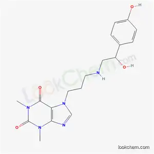 Molecular Structure of 62401-81-4 (7-[3-[[2-Hydroxy-2-(p-hydroxyphenyl)ethyl]amino]propyl]theophyline)