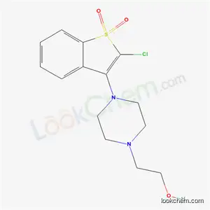 Molecular Structure of 62484-55-3 (2-[4-(2-chloro-1,1-dioxido-1-benzothiophen-3-yl)piperazin-1-yl]ethanol)