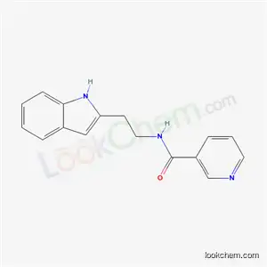 Molecular Structure of 63183-57-3 (N-[2-(1H-indol-2-yl)ethyl]pyridine-3-carboxamide)
