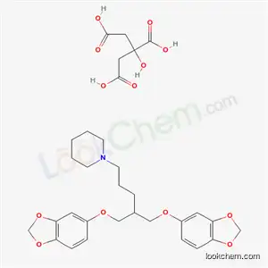 Molecular Structure of 64246-17-9 (1-{5-(1,3-benzodioxol-5-yloxy)-4-[(1,3-benzodioxol-5-yloxy)methyl]pentyl}piperidine 2-hydroxypropane-1,2,3-tricarboxylate (salt))