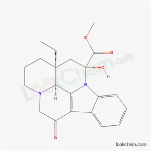 Molecular Structure of 65825-89-0 (methyl (3alpha,14alpha,16alpha)-14-hydroxy-6-oxo-14,15-dihydroeburnamenine-14-carboxylate)