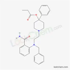 Molecular Structure of 65883-93-4 (1-{2-[benzyl(2-carbamoylphenyl)amino]ethyl}-4-phenylpiperidin-4-yl propanoate)