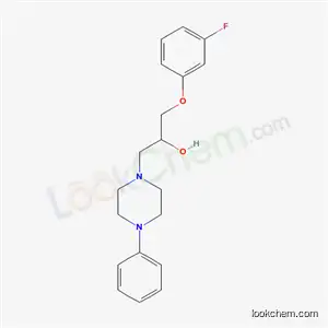 Molecular Structure of 66307-48-0 (α-[(3-Fluorophenoxy)methyl]-4-phenyl-1-piperazineethanol)