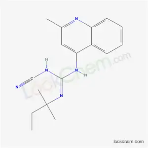 Molecular Structure of 67217-48-5 (1-cyano-2-(1,1-dimethylpropyl)-3-(2-methylquinolin-4-yl)guanidine)