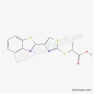 2-((4-(2-Benzothiazolyl)-2-thiazolyl)thio)propanoic acid