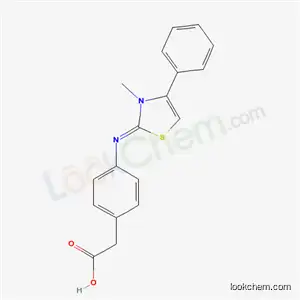 4-((3-Methyl-4-phenyl-2(3H)-thiazolylidene)amino)benzeneacetic acid