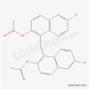Molecular Structure of 68828-50-2 (methanediylbis-6-bromonaphthalene-1,2-diyl diacetate)