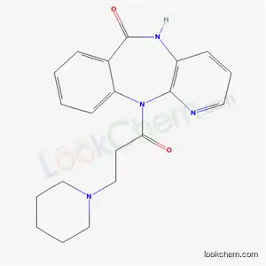 6H-Pyrido(2,3-b)(1,4)benzodiazepin-6-one, 5,11-dihydro-11-(1-oxo-3-(1-piperidinyl)propyl)-