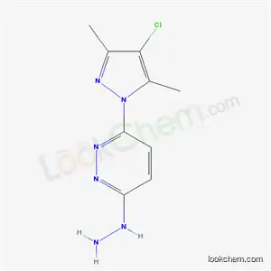 3(2H)-Pyridazinone, 6-(4-chloro-3,5-dimethyl-1H-pyrazol-1-yl)-, hydrazone