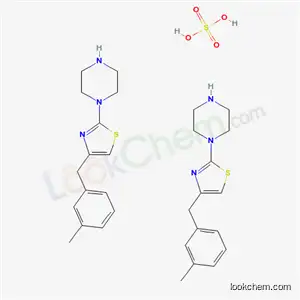 ((메틸-3 벤질)-4 티아졸릴-2)-1 피페라진 헤미황산염 반수화물 [프랑스어]