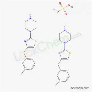 ((메틸-3 벤질)-4 티아졸릴-2)-1 피페라진 헤미황산염 반수화물 [프랑스어]