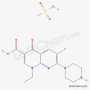 1,8-나프티리딘-3-카르복실산, 1,4-디히드로-1-에틸-6-플루오로-4-옥스 o-7-(1-피페라지닐)-, 모노메탄술포네이트