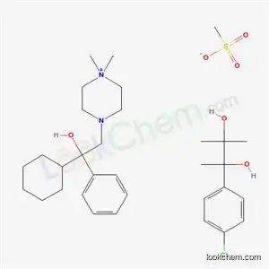 2,3-부탄디올, 2-(p-클로로페닐)-3-메틸- 4-(베타-사이클로엑실-베타-하이드록시펜에틸)-1,1-디메틸피페라지늄 설페이트(4:1)와 혼합