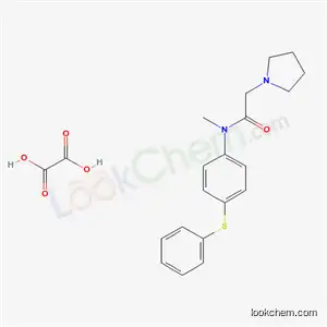1-피롤리딘아세트아미드, N-메틸-N-(p-(페닐티오)페닐)-, 옥살레이트