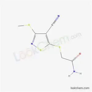 Molecular Structure of 77726-54-6 (2-{[4-cyano-3-(methylsulfanyl)isothiazol-5-yl]sulfanyl}acetamide)