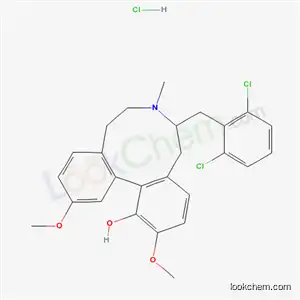 5H-디벤즈(d,f)아조닌-1-올, 6,7,8,9-테트라히드로-6-((2,6-디클로로페닐)메틸)-2,12-디메톡시-7-메틸-, 염산염 , (-)-