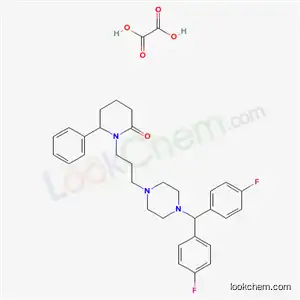 Molecular Structure of 109758-31-8 (1-[3-[4-[bis(4-fluorophenyl)methyl]piperazin-1-yl]propyl]-6-phenyl-pip eridin-2-one, oxalic acid)