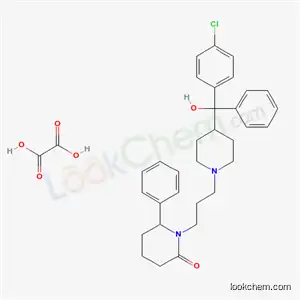 2-Piperidinone, 1-(3-(4-(p-chloro-alpha-hydroxy-alpha-phenylbenzyl)piperidino)phenyl)-6-phenyl-, ethanedioate, hydrate