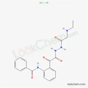 벤젠아세트산, 2-(벤조일아미노)-알파-옥소-, 2-((에틸아미노)아세틸)히드라지드, HCl