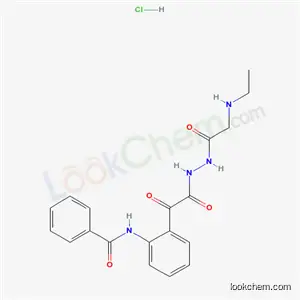벤젠아세트산, 2-(벤조일아미노)-알파-옥소-, 2-((에틸아미노)아세틸)히드라지드, HCl