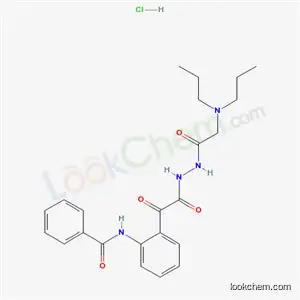벤젠아세트산, 2-(벤조일아미노)-알파-옥소-, 2-((디프로필아미노)아세틸)히드라지드, HCl, H2O