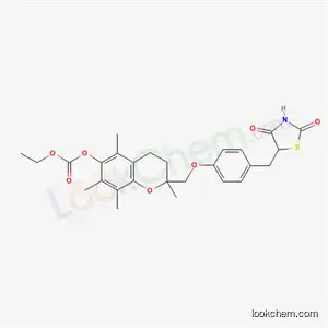 5-(4-(6-Ethoxycarbonyloxy-2,5,7,8-tetramethylchroman-2-ylmethoxy)benzyl)thiazolidine-2,4-dione