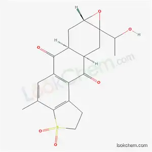 Thieno(3',2':5,6)anthra(2,3-b)oxirene-6,10-dione, 1,2,6a,7,7a,8a,9,9a-octahydro-8a-(1-hydroxyethyl)-4-methyl-, 3,3-dioxide, (6a-alpha,7a-beta,8a-beta(R*),9a-alpha)-(+-)-