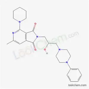 Molecular Structure of 173174-88-4 (2-[2-hydroxy-3-(4-phenylpiperazin-1-yl)propyl]-6-methyl-4-piperidin-1-yl-1H-pyrrolo[3,4-c]pyridine-1,3(2H)-dione)