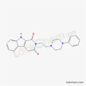 1H-Pyrido(3,4-b)indole-1,3(2H)-dione, 4,9-dihydro-2-(2-(4-phenyl-1-piperazinyl)ethyl)-