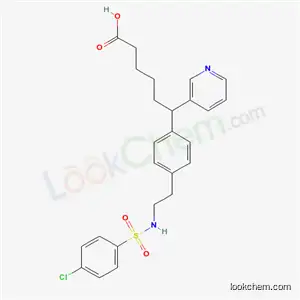 6-(4-(2-(4-Chlorobenzenesulphonylamino)ethyl)phenyl)-6-(3-pyridyl)hexanoic acid