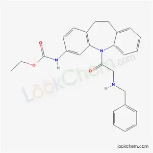 Molecular Structure of 134068-15-8 (ethyl [5-(N-benzylglycyl)-10,11-dihydro-5H-dibenzo[b,f]azepin-3-yl]carbamate)