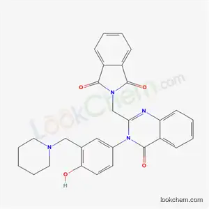 1H-Isoindole-1,3(2H)-dione, 2-((3,4-dihydro-3-(4-hydroxy-3-(1-piperidinylmethyl)phenyl)-4-oxo-2-quinazolinyl)methyl)-