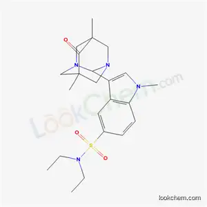 1H-Indole-5-sulfonamide, N,N-diethyl-3-(5,7-dimethyl-6-oxo-1,3-diazatricyclo(3.3.1.1(sup 3,7))dec-2-yl)-1-methyl-