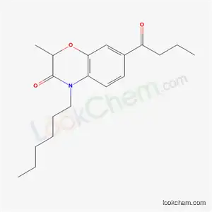 Molecular Structure of 135420-29-0 (7-butanoyl-4-hexyl-2-methyl-2H-1,4-benzoxazin-3(4H)-one)