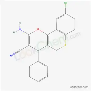 4H,5H-(1)Benzothiopyrano(4,3-b)pyran-3-carbonitrile, 2-amino-9-chloro-4-phenyl-
