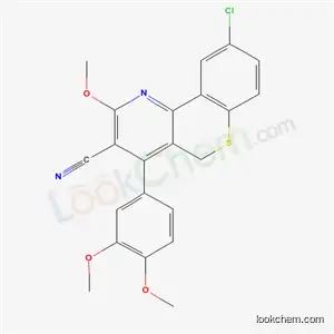 5H-(1)Benzothiopyrano(4,3-b)pyridine-3-carbonitrile, 9-chloro-4-(3,4-dimethoxyphenyl)-2-methoxy-