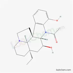 Molecular Structure of 6882-72-0 (1-Acetylaspidospermidine-3α,17-diol)