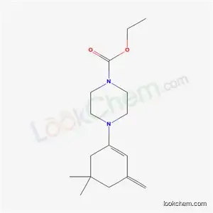 1-Piperazinecarboxylic acid, 4-(5,5-dimethyl-3-methylene-1-cyclohexen-1-yl)-, ethyl ester