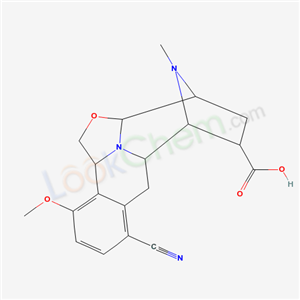 3,6-Imino-1H-2-oxa-11c-azanaphth(1,2,3-cd)azulene-5-carboxylic acid, 2a,3,4,5,6,6a,7,11b-octahydro-8-cyano-11-methoxy-12-methyl-, (2aR-(2a-alpha,3-alpha,5-alpha,6-alpha,6a-alpha,11b-alpha))-