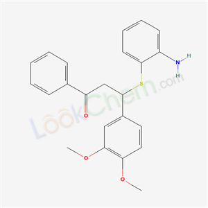 3-(2-aminophenyl)sulfanyl-3-(3,4-dimethoxyphenyl)-1-phenyl-propan-1-one cas  60246-68-6