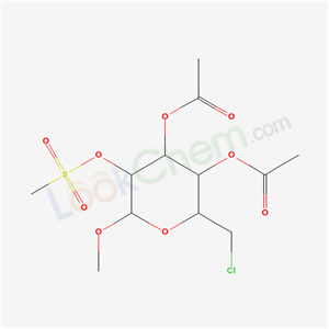 [3-acetyloxy-2-(chloromethyl)-6-methoxy-5-methylsulfonyloxy-oxan-4-yl] acetate cas  34340-10-8