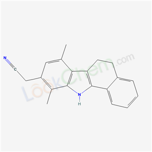 (7,10-Dimethyl-6,11-dihydro-5H-benzo(a)carbazol-9-yl)acetonitrile cas  57412-00-7