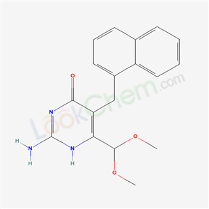 2-amino-6-(dimethoxymethyl)-5-(naphthalen-1-ylmethyl)-1H-pyrimidin-4-one cas  31539-53-4