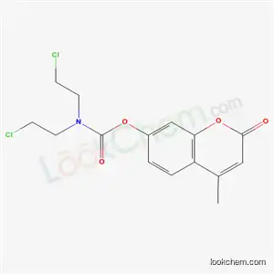 Molecular Structure of 57167-85-8 (4-methyl-2-oxo-2H-chromen-7-yl bis(2-chloroethyl)carbamate)