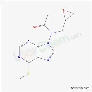 Molecular Structure of 57464-54-7 (N-[6-(methylsulfanyl)-9H-purin-9-yl]-N-(oxiran-2-ylmethyl)acetamide)