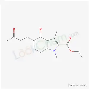 ethyl 1,3-dimethyl-4-oxo-5-(3-oxobutyl)-6,7-dihydro-5H-indole-2-carboxylate