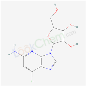 2-(3-amino-5-chloro-2,7,9-triazabicyclo[4.3.0]nona-2,4,7,10-tetraen-9-yl)-5-(hydroxymethyl)oxolane-3,4-diol cas  56707-84-7